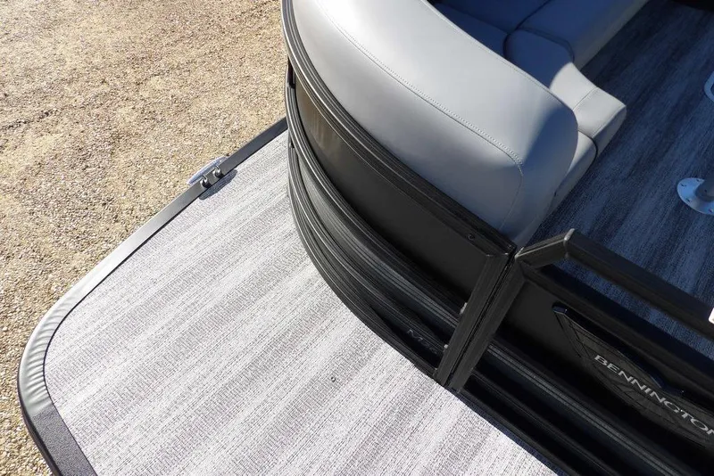 Slide: The Image of 2026 Bennington M Swingback 26 MSB pontoon boat with sleek seating and modern design. - 4
