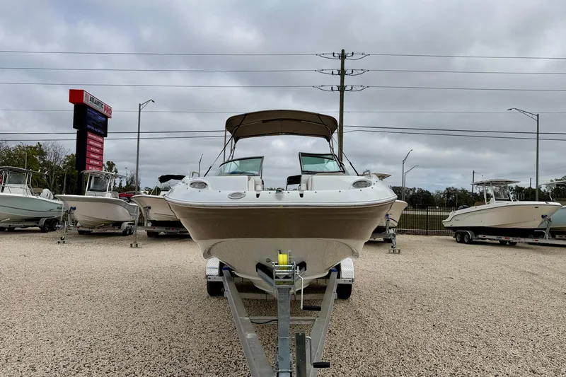 Slide: The Image of 2012 SouthWind 2600 SD boat on trailer at dealership lot. - 3