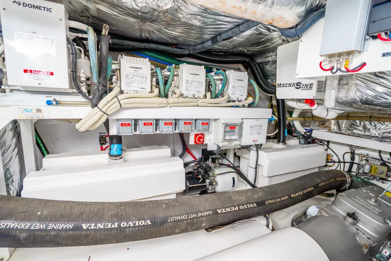 Slide: The Image of Engine room of 2018 Princess F49 yacht with Dometic and MagnaSine equipment. - 60