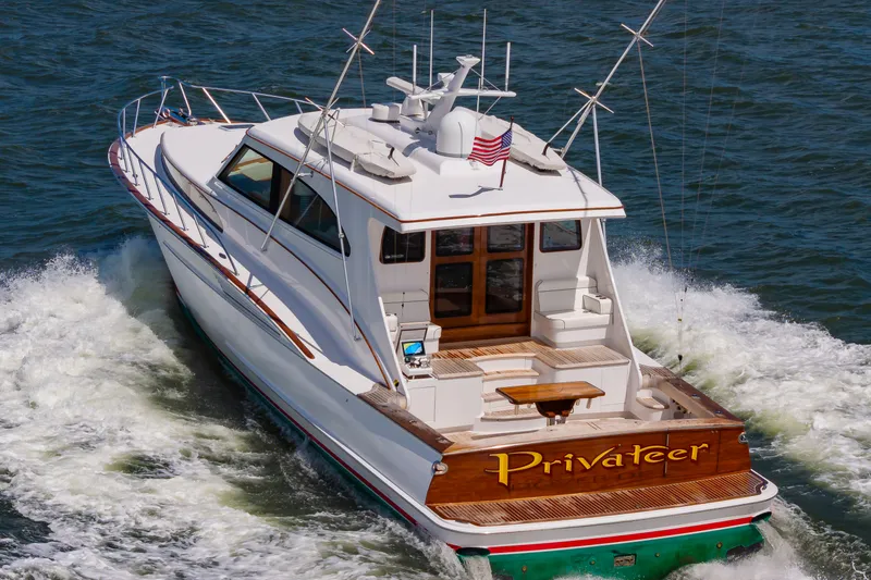 Slide: The Image of 2019 Jarrett Bay 67 Custom yacht cruising on water. - 1