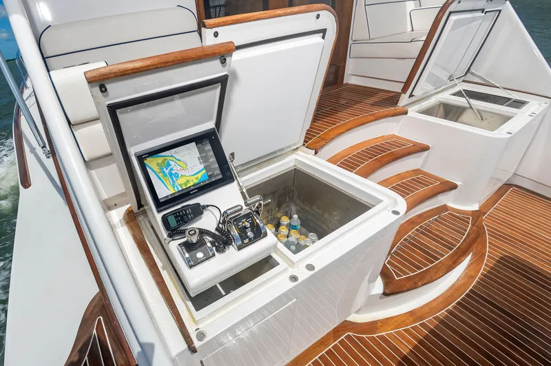 Slide: The Image of Jarrett Bay 67 Custom 2019 with navigation system and cooler. - 15