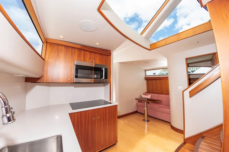 Slide: The Image of Interior of 2019 Jarrett Bay 67 Custom yacht with modern kitchen. - 27