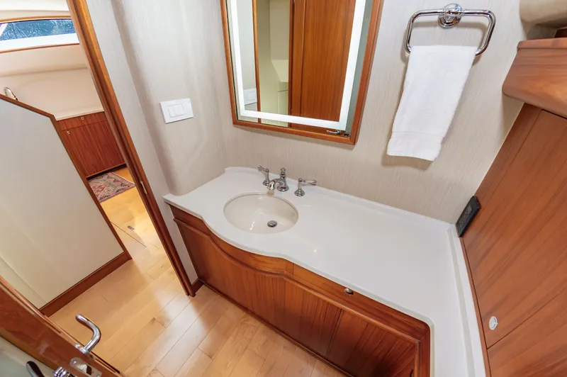 Slide: The Image of Elegant bathroom in 2019 Jarrett Bay 67 Custom yacht. - 44