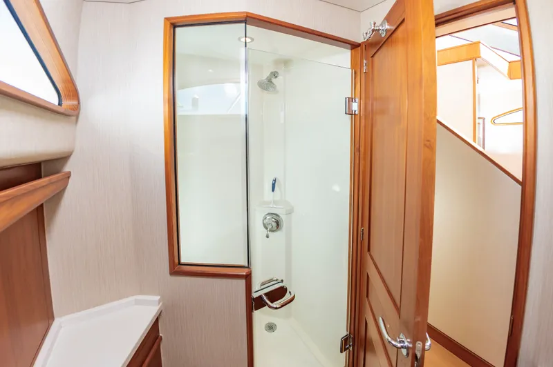 Slide: The Image of Luxurious shower in a 2019 Jarrett Bay 67 Custom yacht. - 46