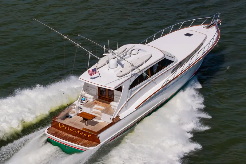 Slide: The Image of 2019 Jarrett Bay 67 Custom yacht cruising on water. - 6