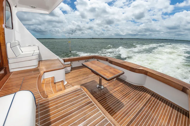 Slide: The Image of Jarrett Bay 67 Custom Yacht, 2019, on open sea. - 8