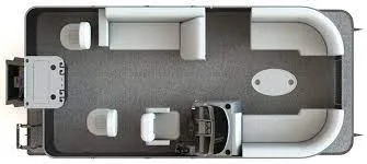 Slide: The Image of Layout of Sylvan Mirage 8520 Party Fish 2023 pontoon boat. - 18