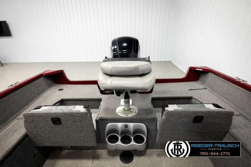 Slide: The Image of 2017 Tracker Pro Guide V-175 Combo boat interior with seating and storage compartments. - 18