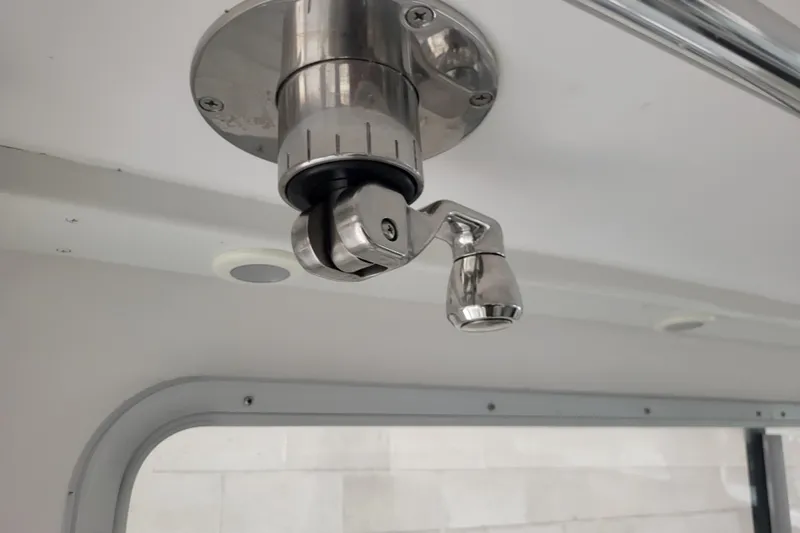 Slide: The Image of Stainless steel fitting on 2020 Steiger Craft 31 Miami boat interior ceiling. - 41