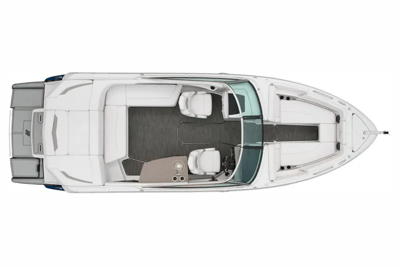 Slide: The Image of Manufacturer Provided Image: Top view of 2018 Four Winns H260 boat layout with seating and deck. - 11