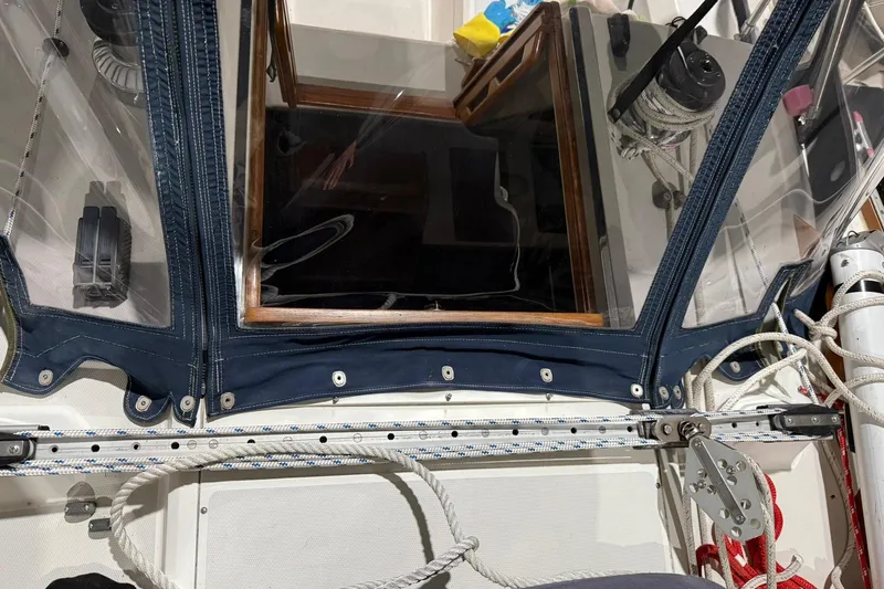 Slide: The Image of Cockpit view of 1986 Sabre 34 MK II yacht. - 21