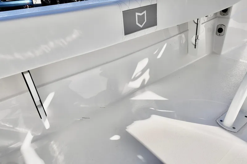 Slide: The Image of 2026 Sea Fox 248 Side Console interior, showcasing sleek white design and modern features. - 7