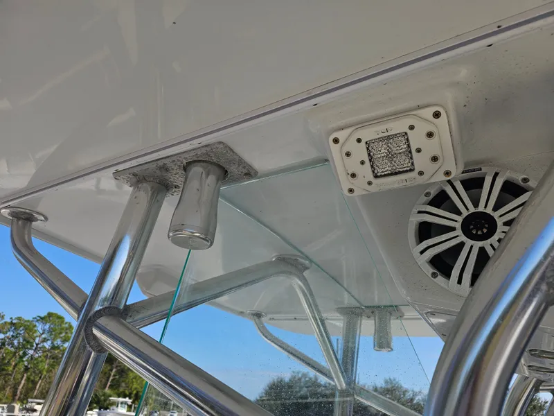 Slide: The Image of Close-up of Ocean Master 31 boat details, year 1987. - 42