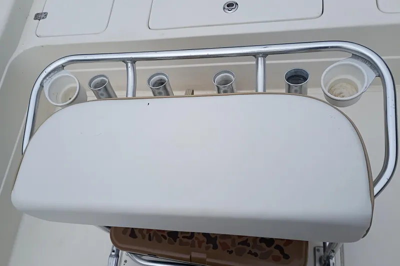 Slide: The Image of Boat seating with rod holders on a 2006 ShearWater Z2200. - 36