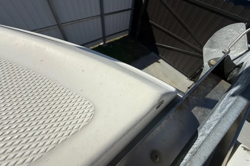 Slide: The Image of 2007 Hydra-Sports Vector 2900 VX boat detail, showing textured surface and metal components. - 153