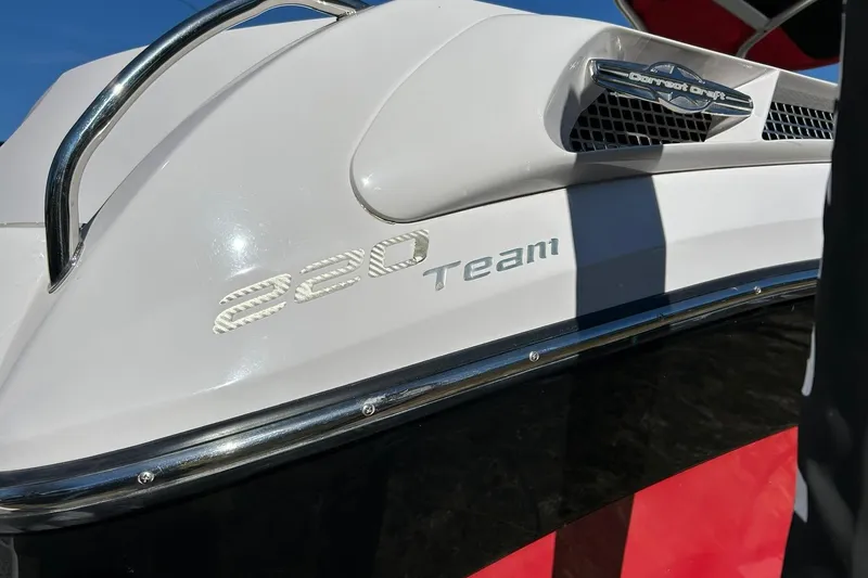 Slide: The Image of 2007 Nautique Super Air Nautique 220 boat detail with "220 Team" branding. - 49