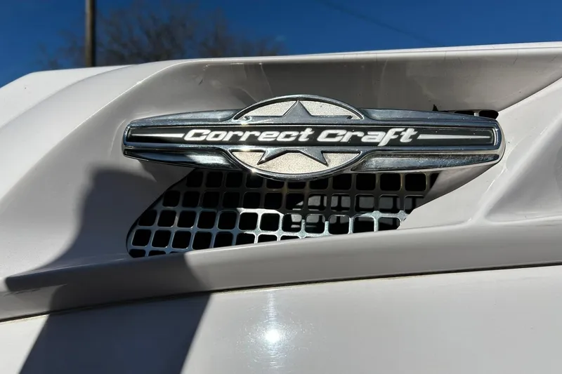 Slide: The Image of 2007 Nautique Super Air Nautique 220, Correct Craft emblem close-up. - 50