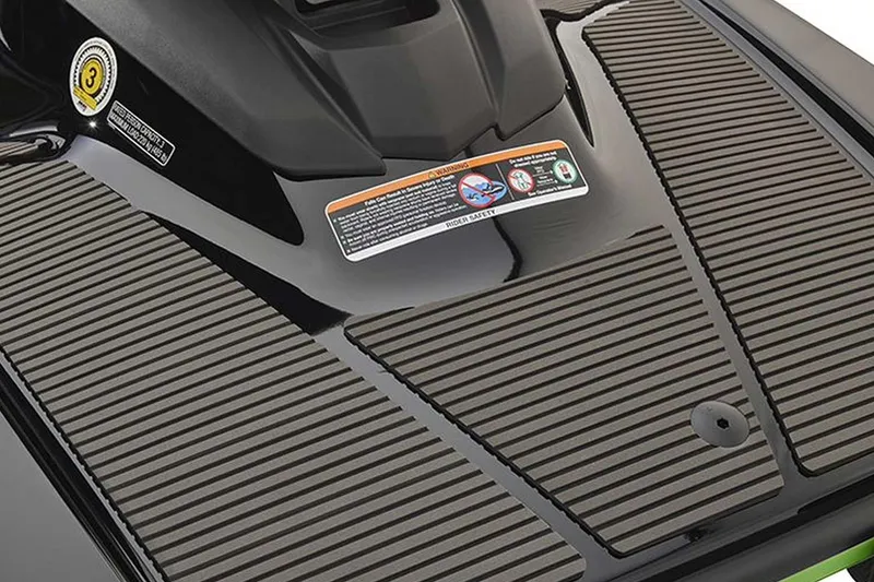 Slide: The Image of 2020 Yamaha WaveRunner EX Deluxe in a garage, close-up view. - 5