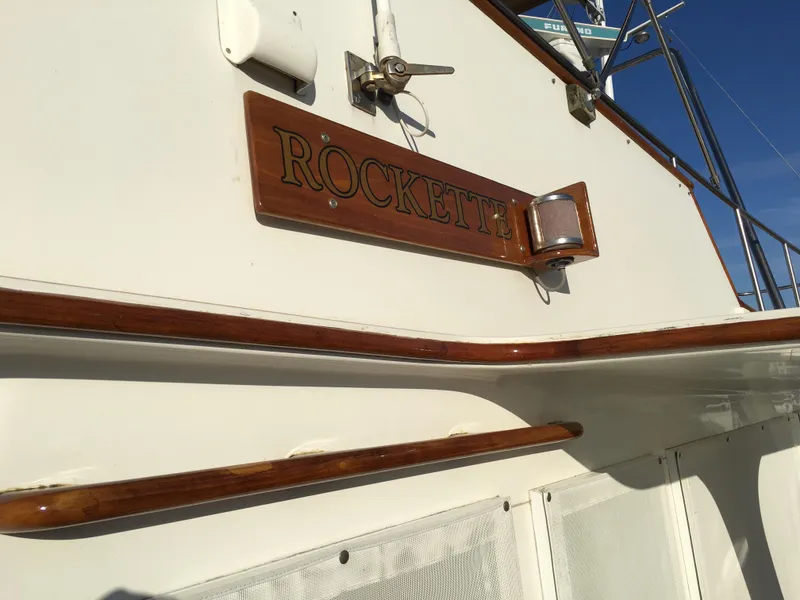 Slide: The Image of Grand Banks 42 Europa 1982 with nameplate "ROCKETT". - 14