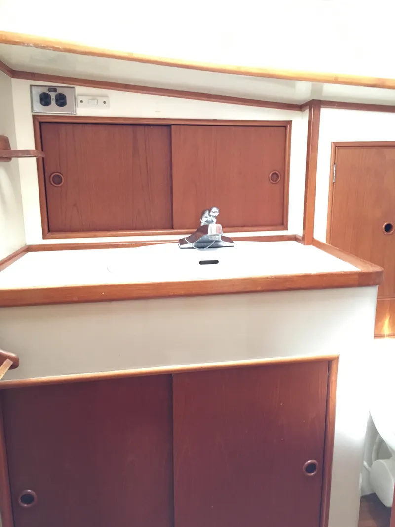 Slide: The Image of Interior of 1982 Grand Banks 42 Europa yacht. - 43