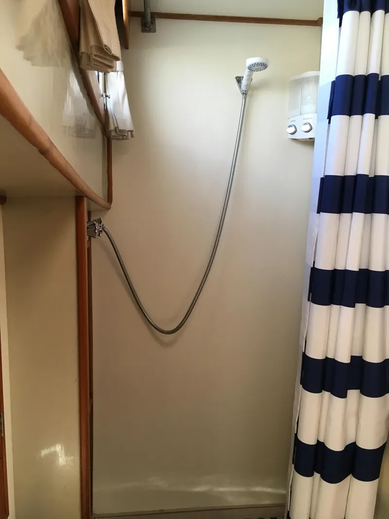 Slide: The Image of Shower in a 1982 Grand Banks 42 Europa yacht. - 45
