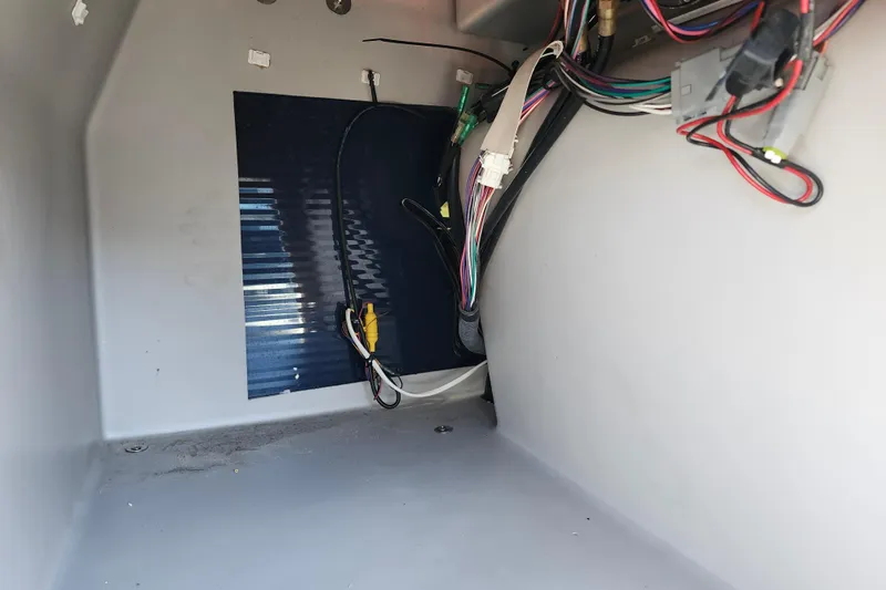 Slide: The Image of Interior wiring of 2022 Godfrey Sweetwater 2286 SFL boat, showcasing cables and connectors. - 20