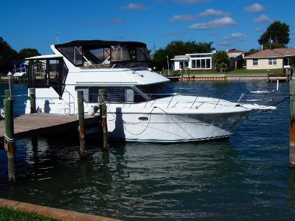 Slide: The Image of Carver Yachts 370 aft cabin with Sundeck 1994 - 1