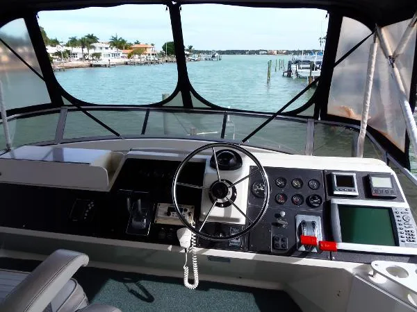 Slide: The Image of Carver Yachts 370 aft cabin with Sundeck 1994 - 2