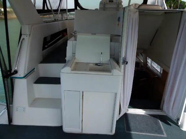 Slide: The Image of Carver Yachts 370 aft cabin with Sundeck 1994 - 5
