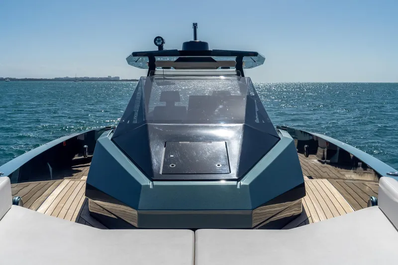 Slide: The Image of 2021 Wally 48 Wally Tender yacht on open sea, sleek design, sunny day. - 36