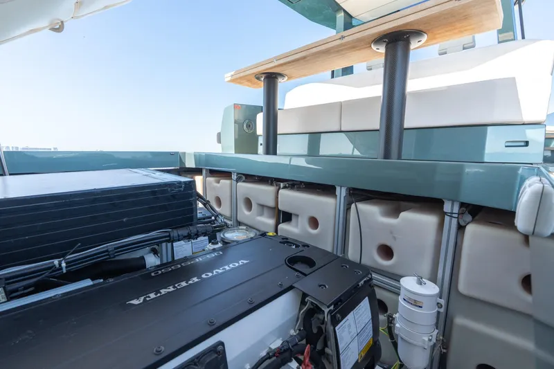 Slide: The Image of Engine compartment of 2021 Wally 48 Wally Tender with Volvo Penta engine. - 51