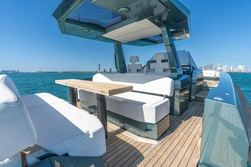 Slide: The Image of Luxurious 2021 Wally 48 Wally Tender yacht with sleek design and spacious seating. - 22