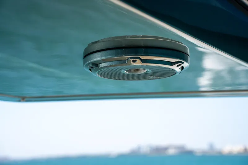 Slide: The Image of Ceiling speaker on 2021 Wally 48 Wally Tender yacht, ocean background. - 47