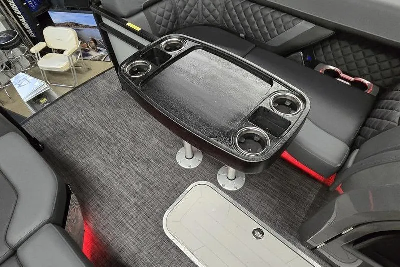 Slide: The Image of Luxurious interior of 2026 AquaPatio 235 DFL with sleek seating and modern table design. - 21