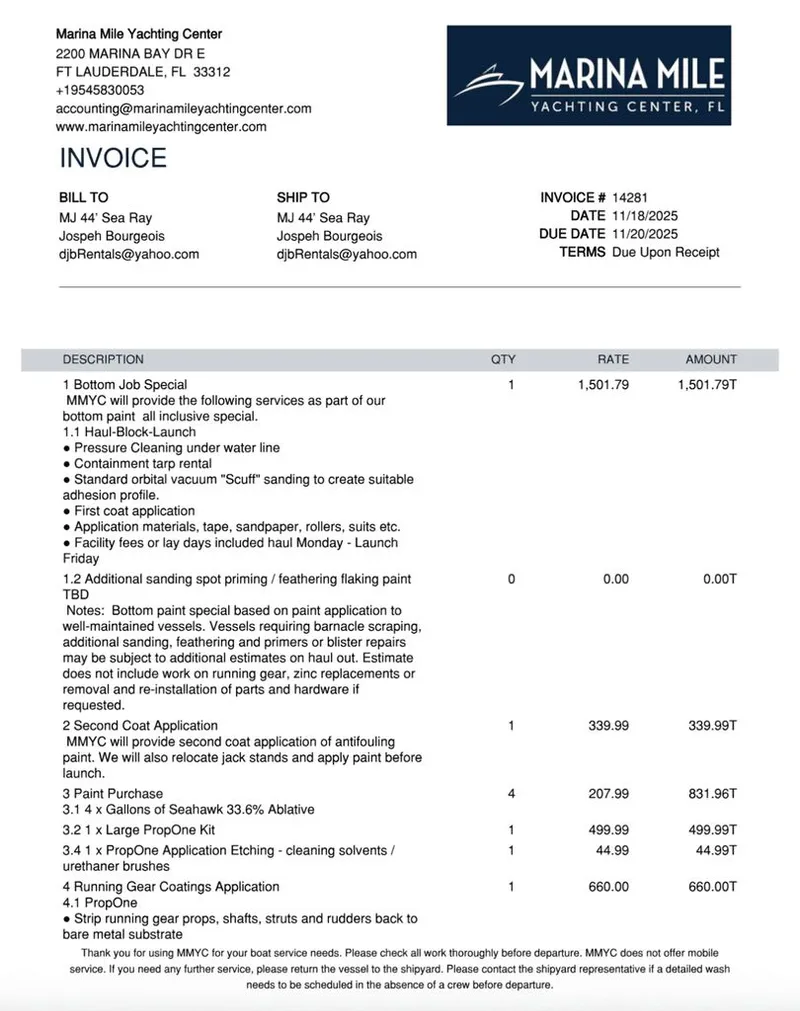 Slide: The Image of Sea Ray 440 Express Bridge 1994 - 12