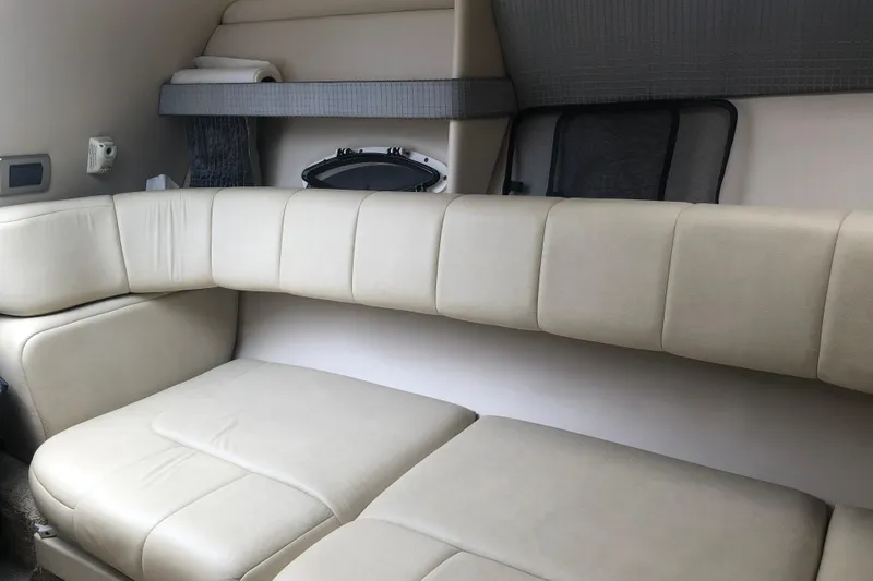 Slide: The Image of 2007 Formula 260 Sun Sport interior with beige leather seating and modern design elements. - 16