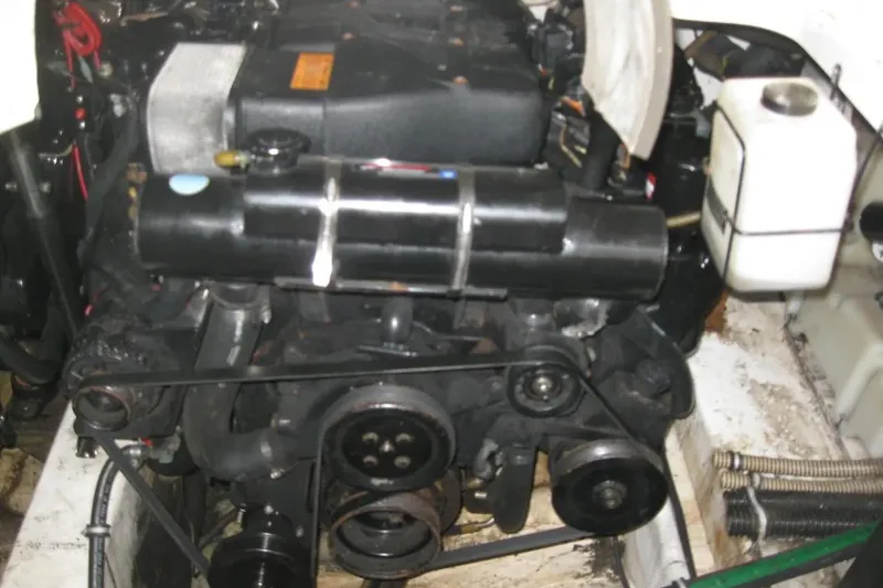 Slide: The Image of Engine compartment of a 2000 Formula 31 Performance Cruiser boat. - 34