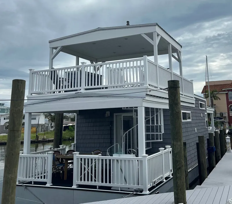 Slide: The Image of Harbor Cottage Cozy Cottage 52' x 16' Tiny Boat 2019 - 1