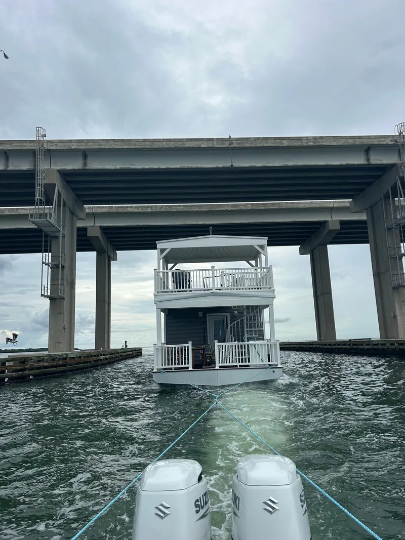 Slide: The Image of Washing machine and refrigerator in a tiny houseboat kitchen. - 25