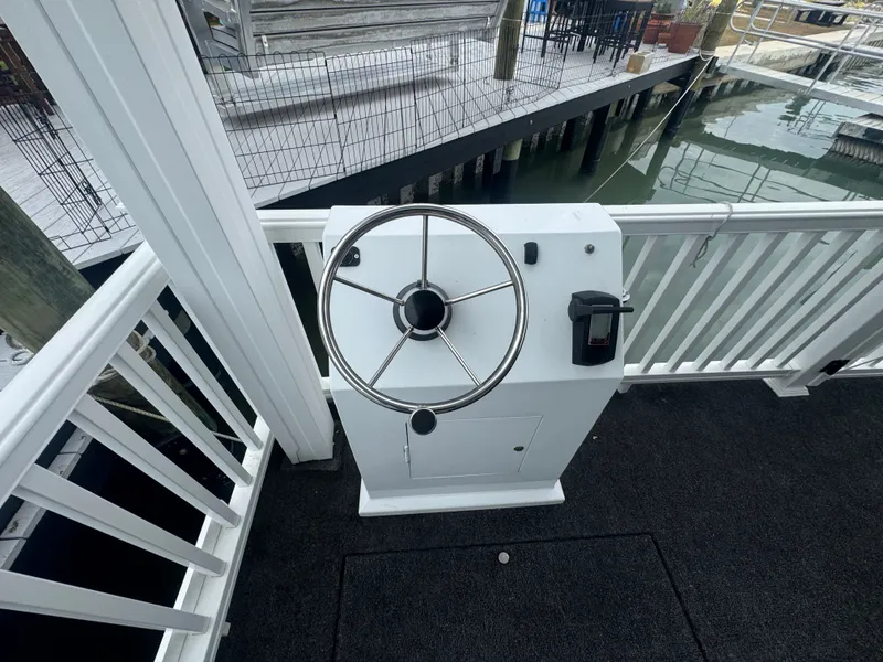 Slide: The Image of Steering console of Harbor Cottage Cozy Cottage Tiny Boat, 2019. - 43