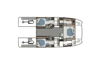Slide: The Image of Manufacturer Provided Image: Floor plan of 2026 Aquila 54 Yacht, showcasing cabin and layout design. - 21