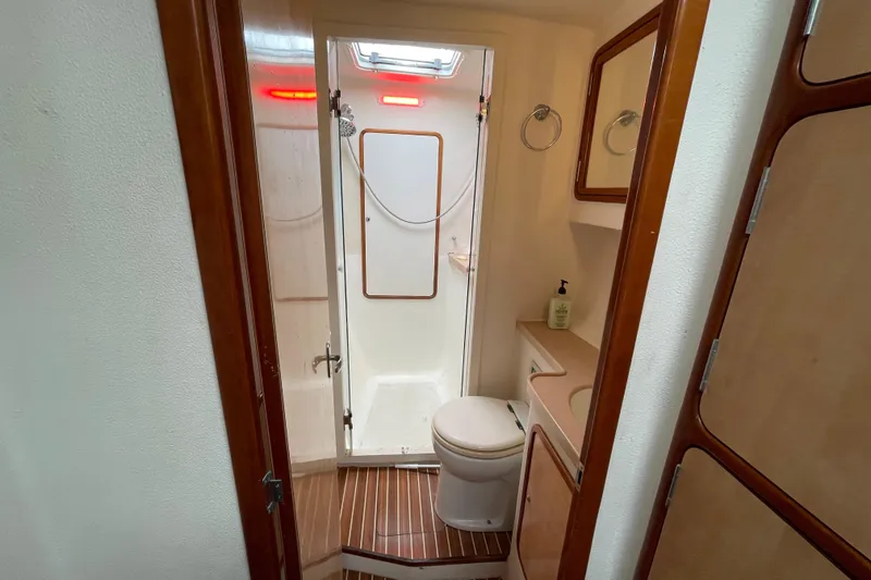 Slide: The Image of Water filtration system in a 2010 Knysna 480 yacht, featuring Spectra components and tubing. - 40