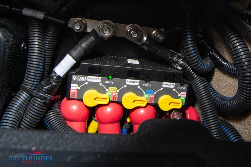 Slide: The Image of Electrical system of 2024 MasterCraft NXT24 boat with EGIS control panel and wiring. - 57