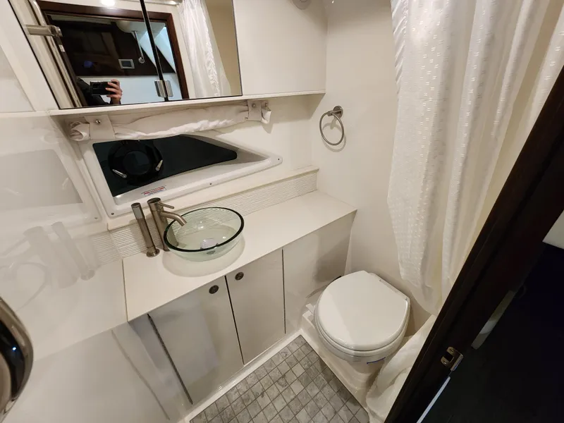 Slide: The Image of Bathroom of Sea Ray Sundancer 320 yacht, 2023 model. - 8