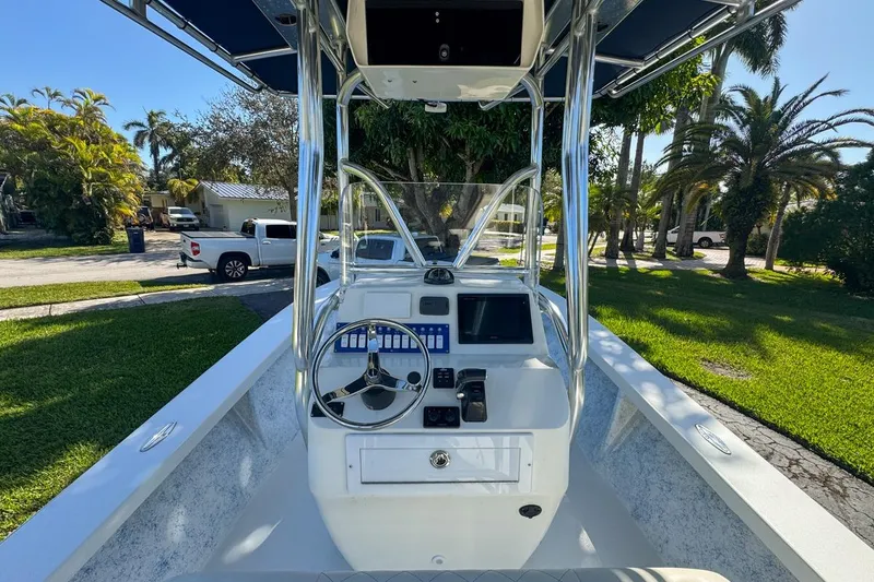Slide: The Image of 1972 Cuda Craft Open Fisherman boat with modern console and steering wheel. - 18