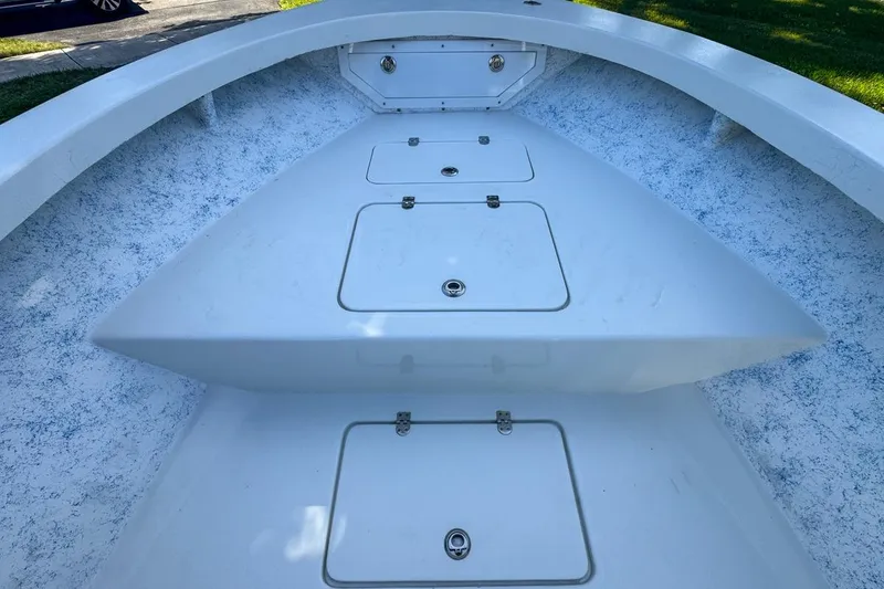 Slide: The Image of 1972 Cuda Craft Open Fisherman boat interior with storage compartments. - 37