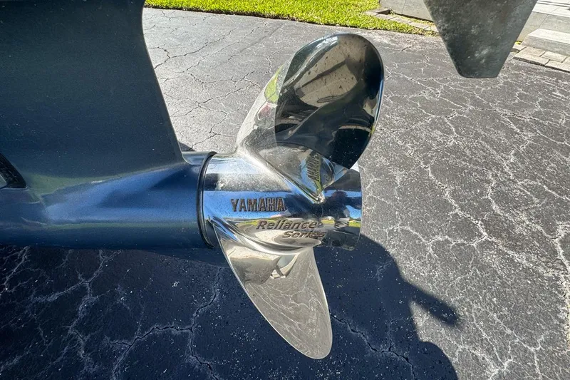 Slide: The Image of Yamaha Reliance Series propeller on 1972 Cuda Craft Open Fisherman boat. - 78