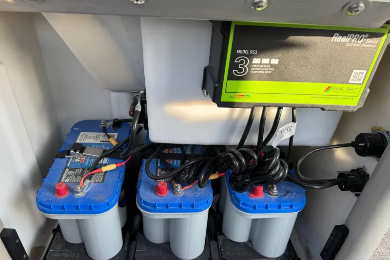 Slide: The Image of 2021 Barletta C22CC battery setup with RealPRO RS3 charger. - 37