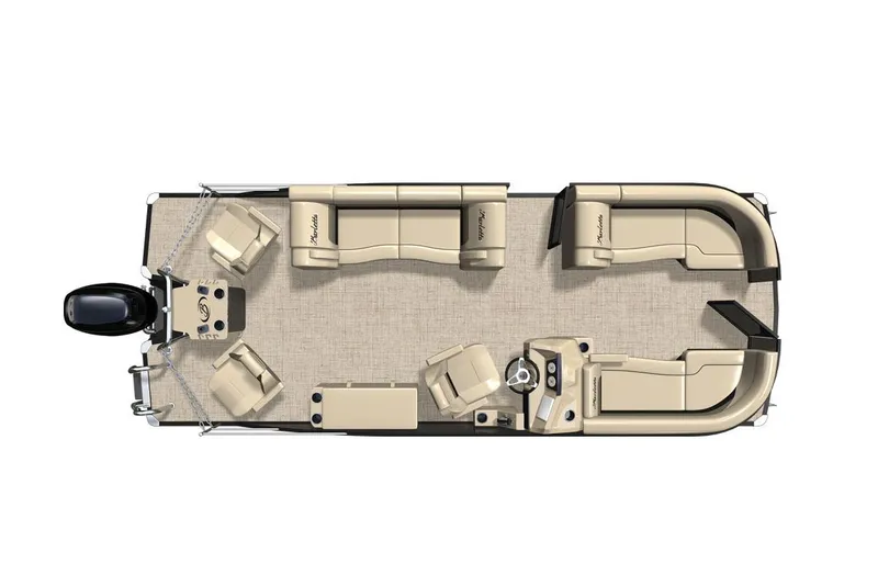 Slide: The Image of Manufacturer Provided Image: 2021 Barletta C22CC pontoon boat interior layout, top view. - 40