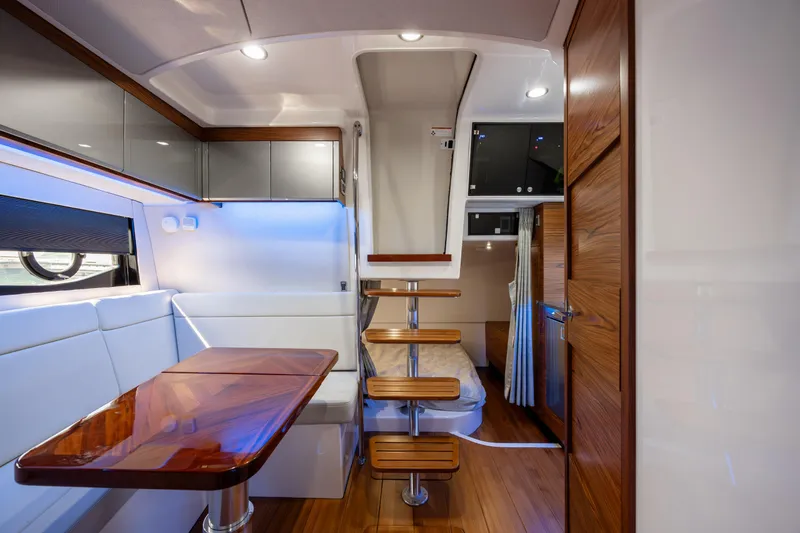 Slide: The Image of Luxurious bathroom in 2021 Boston Whaler 405 Conquest yacht with modern fixtures. - 27